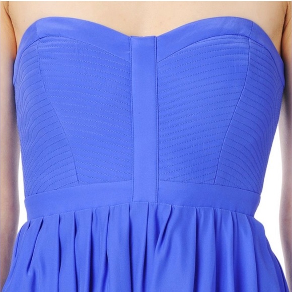 NWT Parker Silk Strapless Maxi Dress in Pacific Blue - size M - Picture 4 of 10